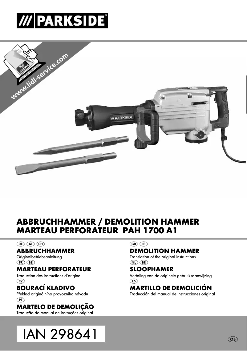 Image de la première page du manuel de l'appareil PAH 1700 A1