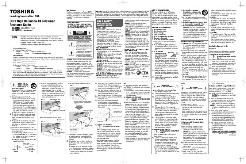Page n°1 - Manuel utilisateur Toshiba 65L9400U