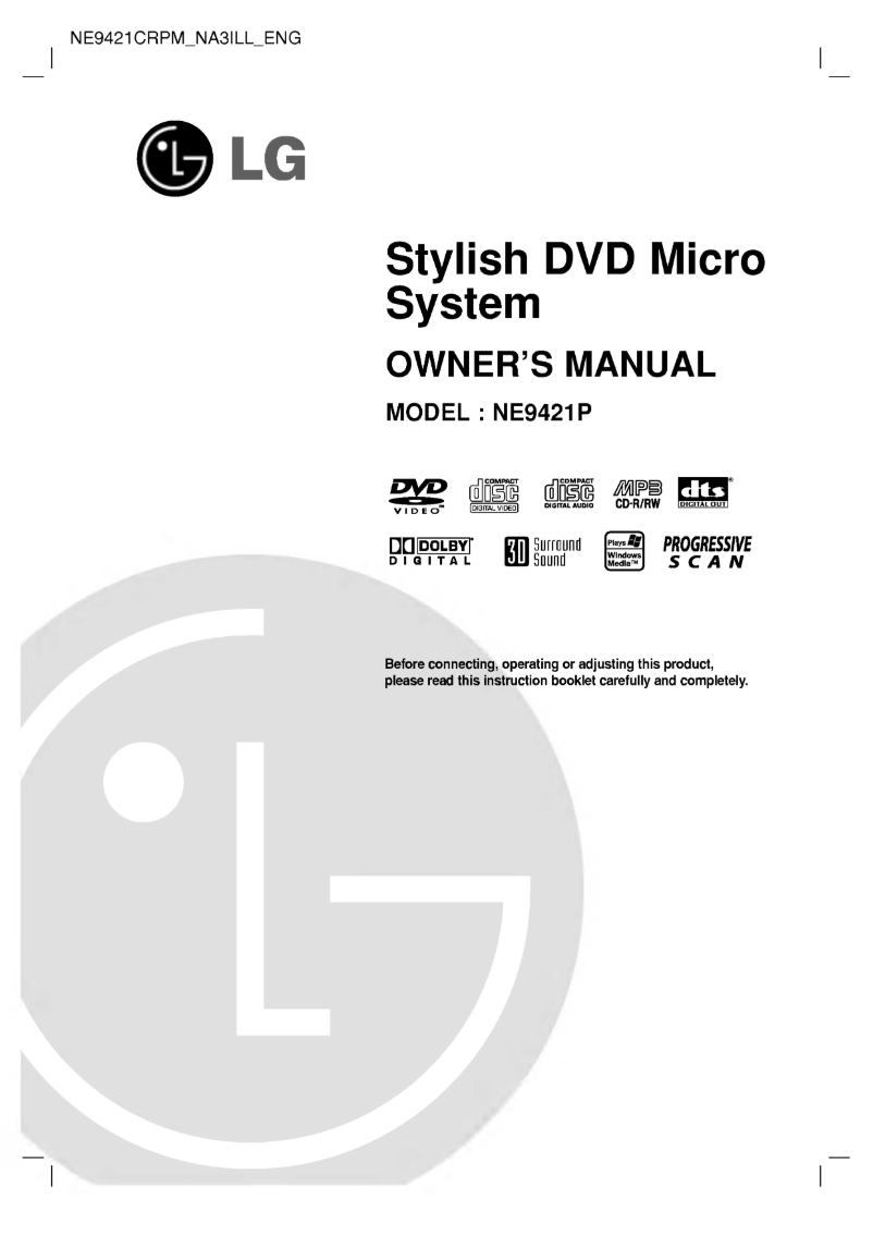 Page 1 de la notice Manuel utilisateur LG NE9421CRPM