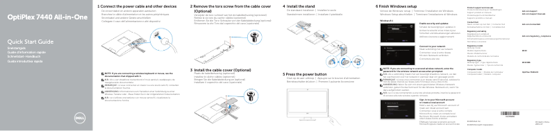 Page 1 de la notice Guide d'installation Dell OptiPlex 7440