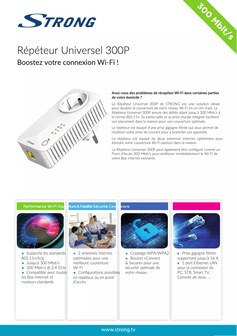 Page n°1 - Manuel utilisateur Strong Universal Repeater 300P