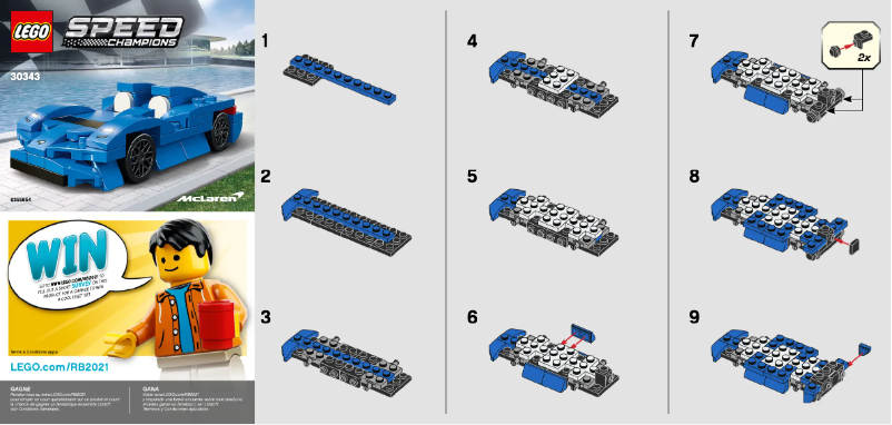 Page 1 de la notice Manuel utilisateur Lego Speed Champions 30343