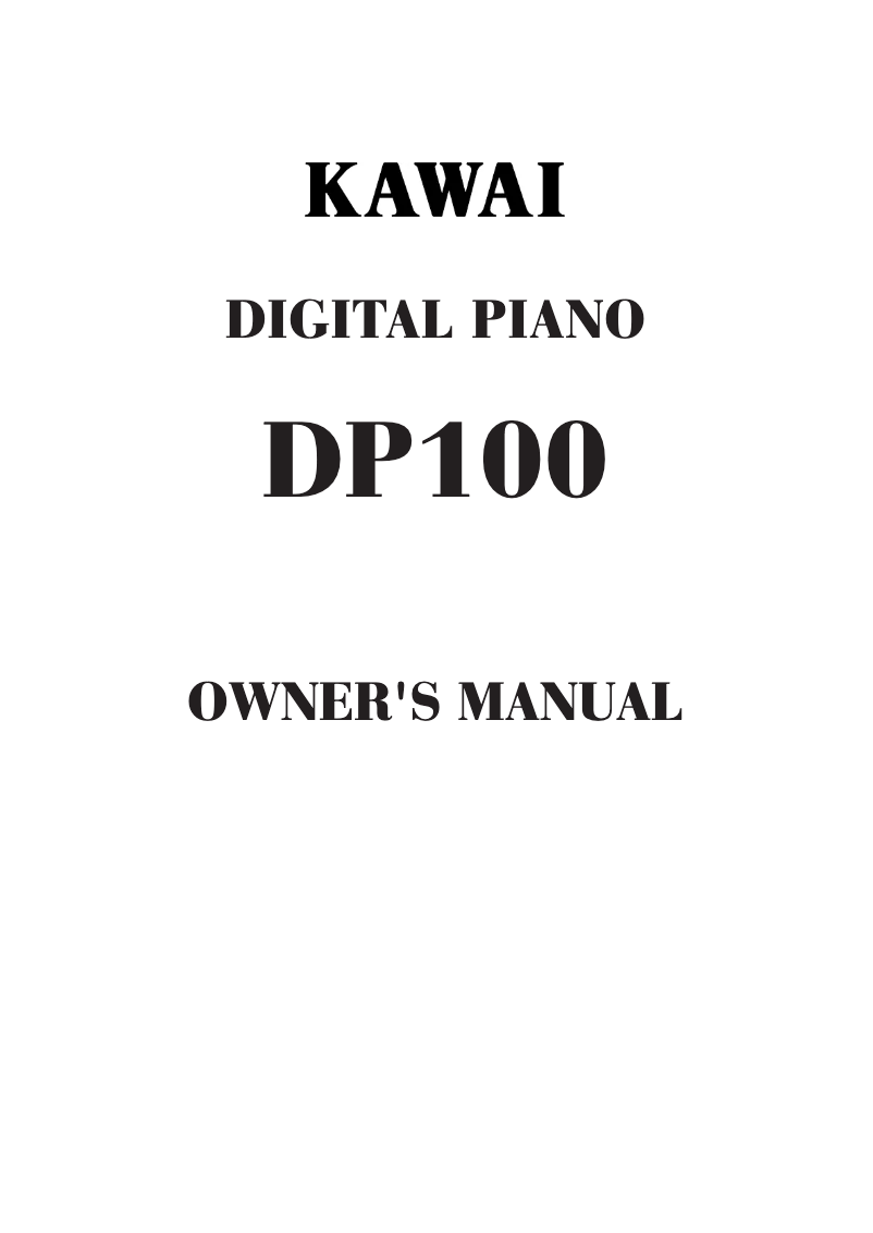 Image de la première page du manuel de l'appareil DP100