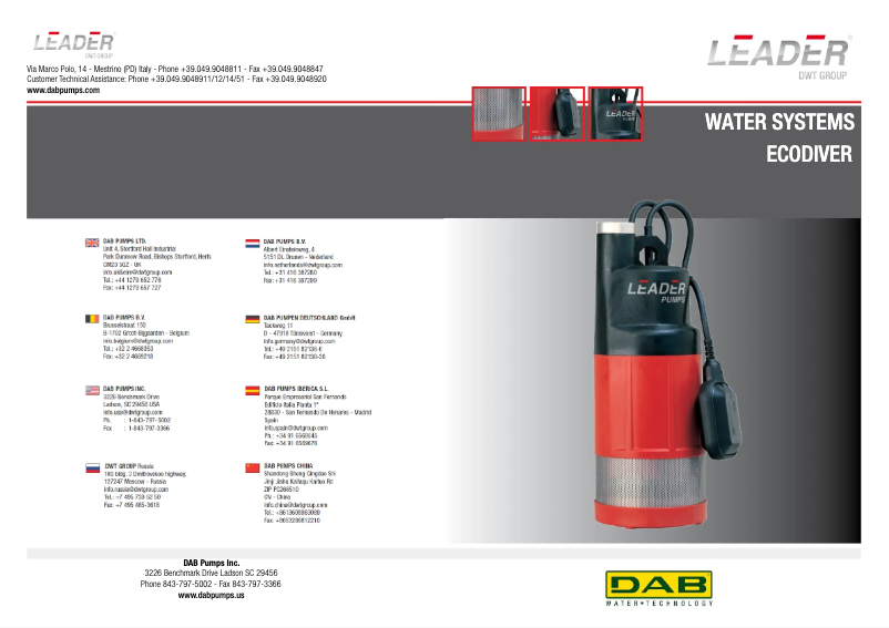 Page 1 de la notice Brochure DAB ECODIVER