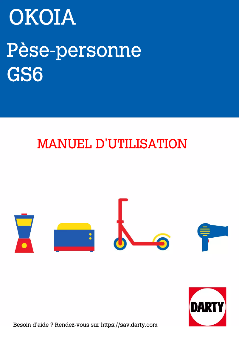 Image de la première page du manuel de l'appareil GS6
