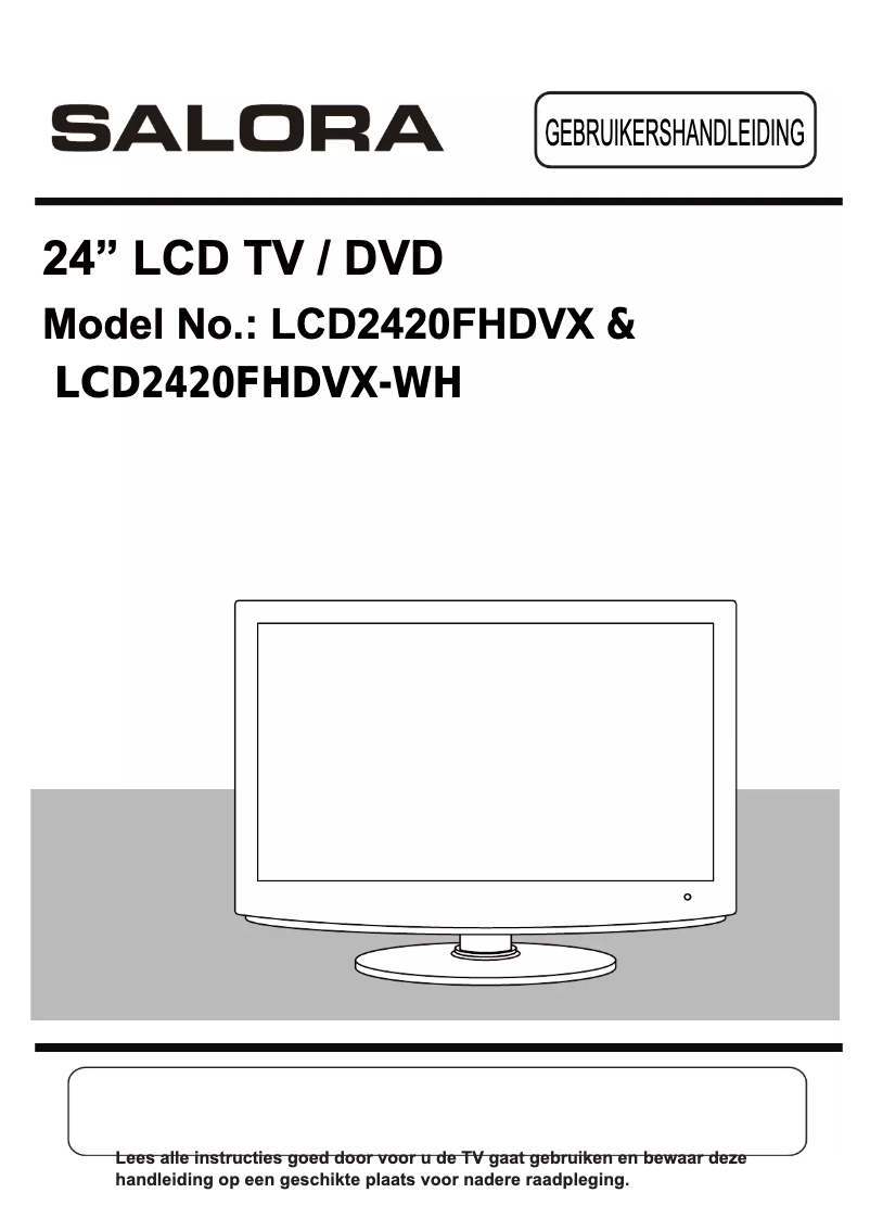 Image de la première page du manuel de l'appareil LCD2420FHDVX