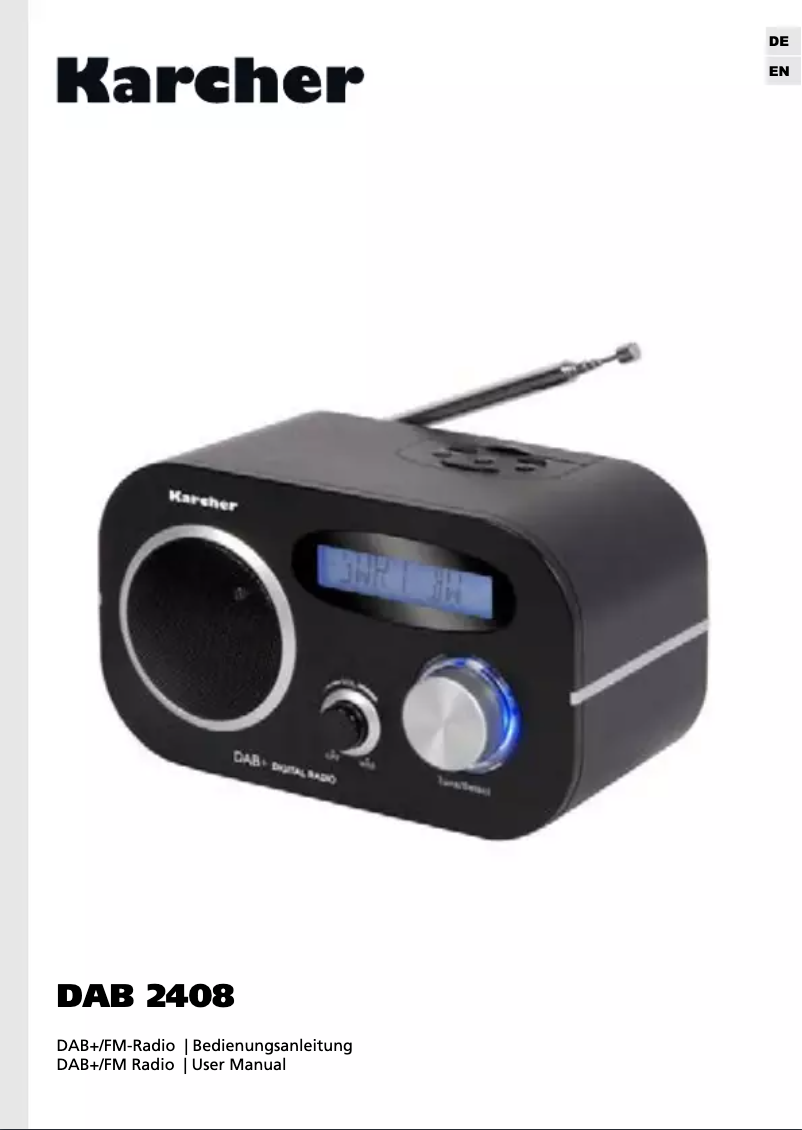 Page n°1 - Manuel utilisateur Karcher Audio DAB2408