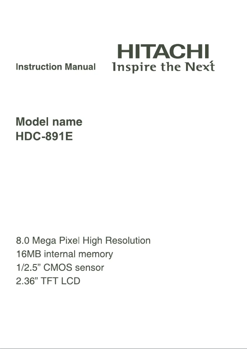 Page n°1 - Manuel utilisateur Hitachi HDC-891E