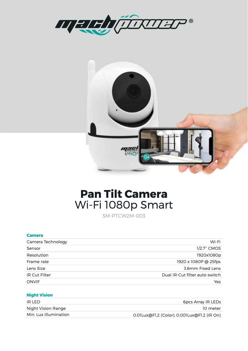 Page n°1 - Manuel utilisateur Mach Power SM-PTCW2M-003