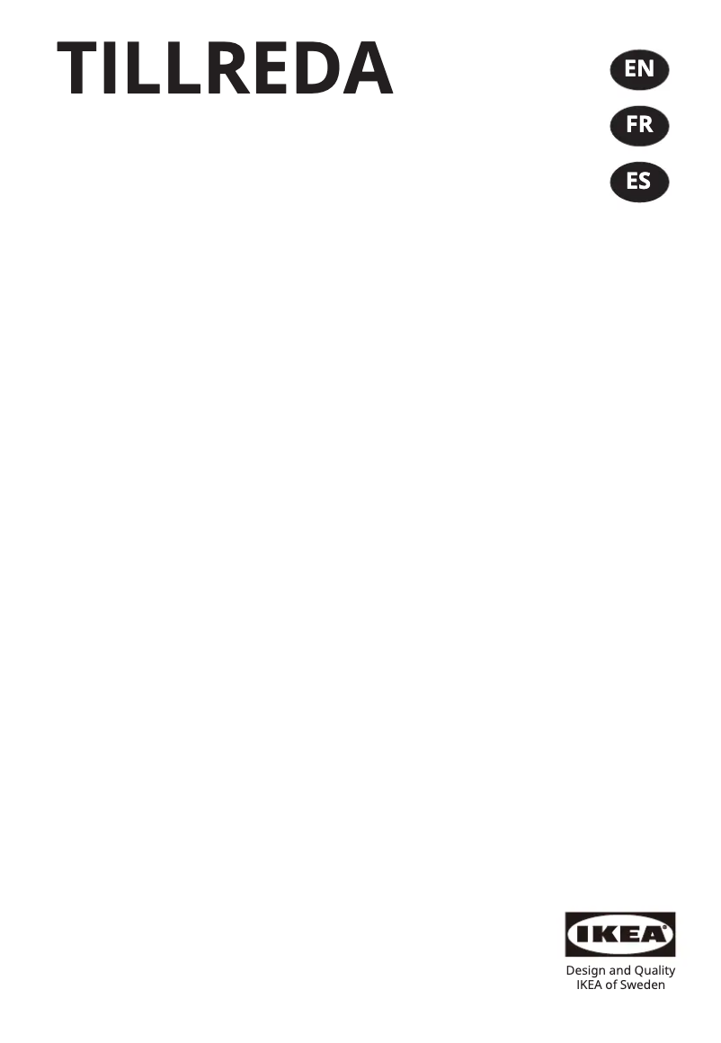 Page 1 de la notice Manuel utilisateur Ikea TILLREDA 305.465.08