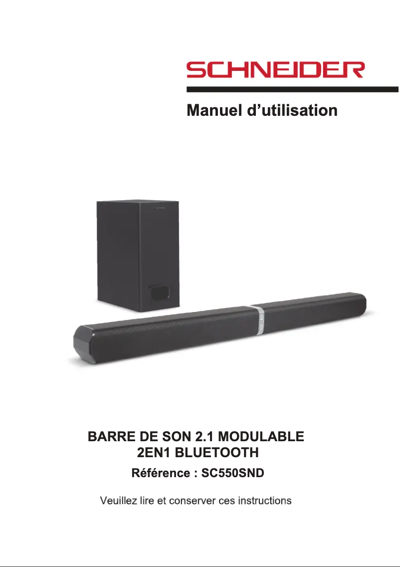 Imagen de la primera página del manual del dispositivo SC550SND