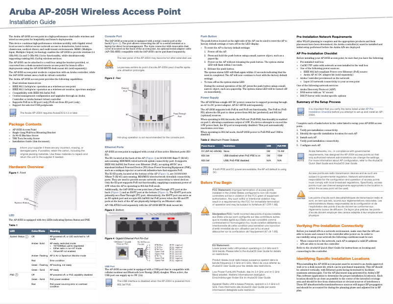 Image de la première page du manuel de l'appareil 205H