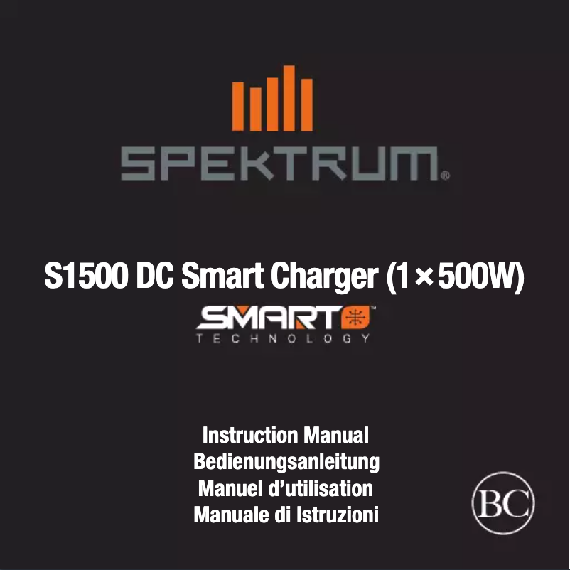 Page 1 de la notice Manuel utilisateur Spektrum Smart S1500