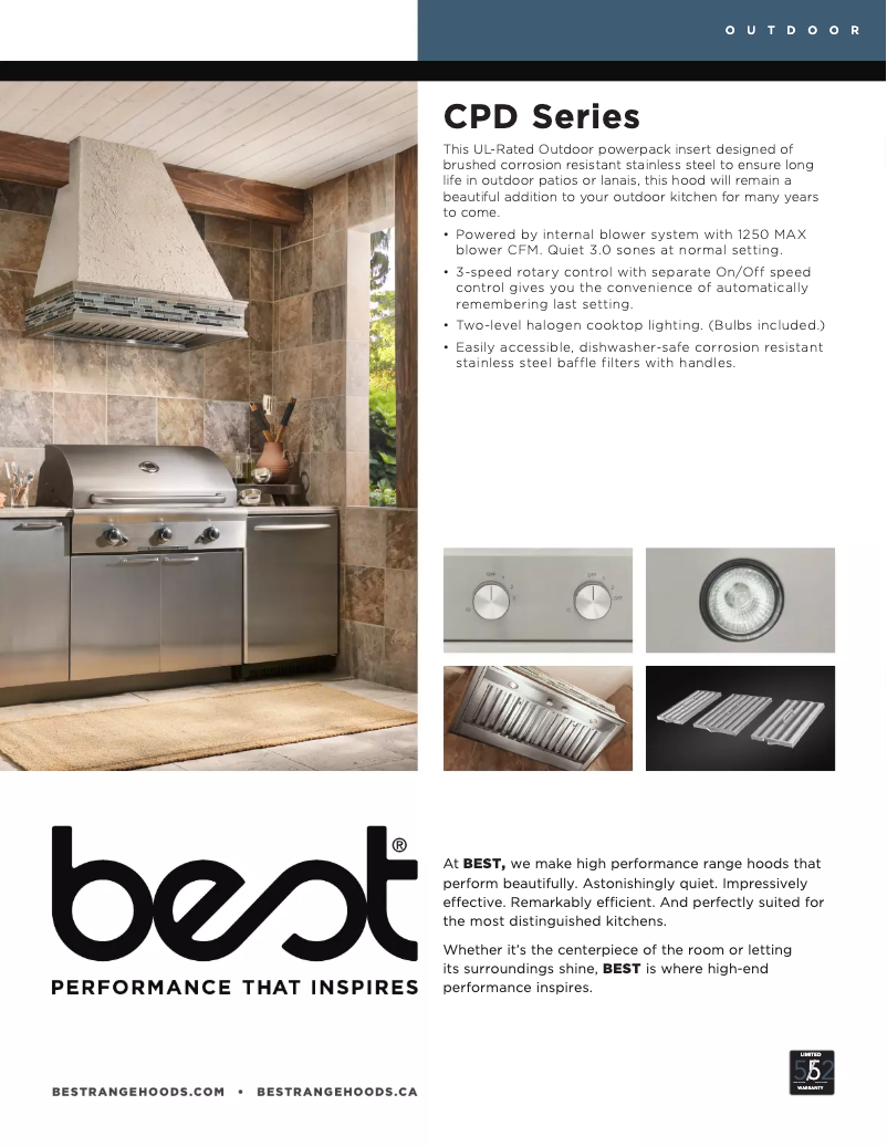 Page n°1 - Fiche technique Best CPDI602SB