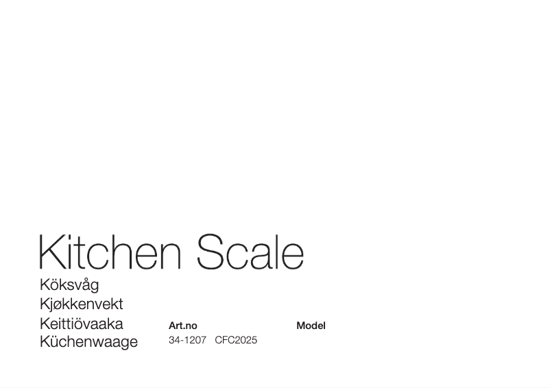 Page n°1 - Manuel utilisateur Clas Ohlson CFC2025