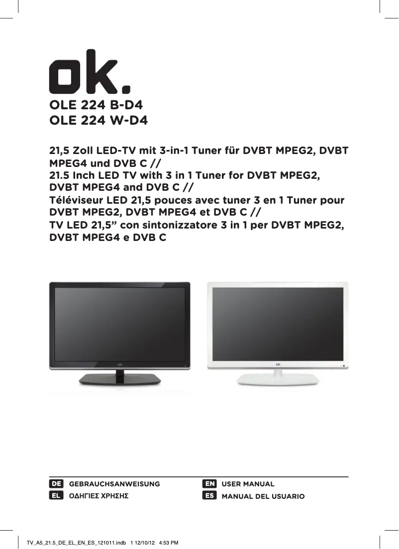 Imagen de la primera página del manual del dispositivo OLE 224 W-D4