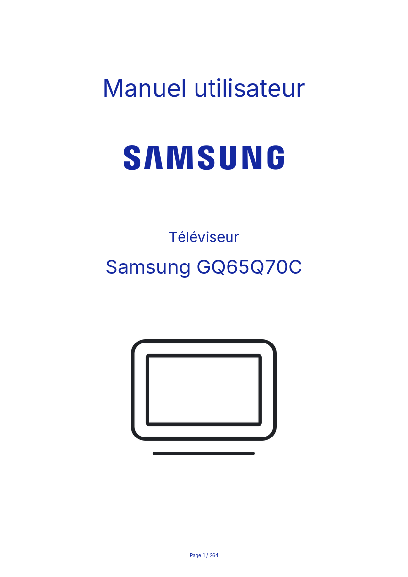 Image de la première page du manuel de l'appareil GQ65Q70C