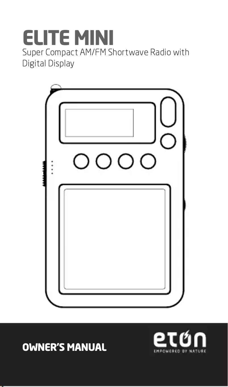 Page 1 de la notice Manuel utilisateur Eton Elite Mini