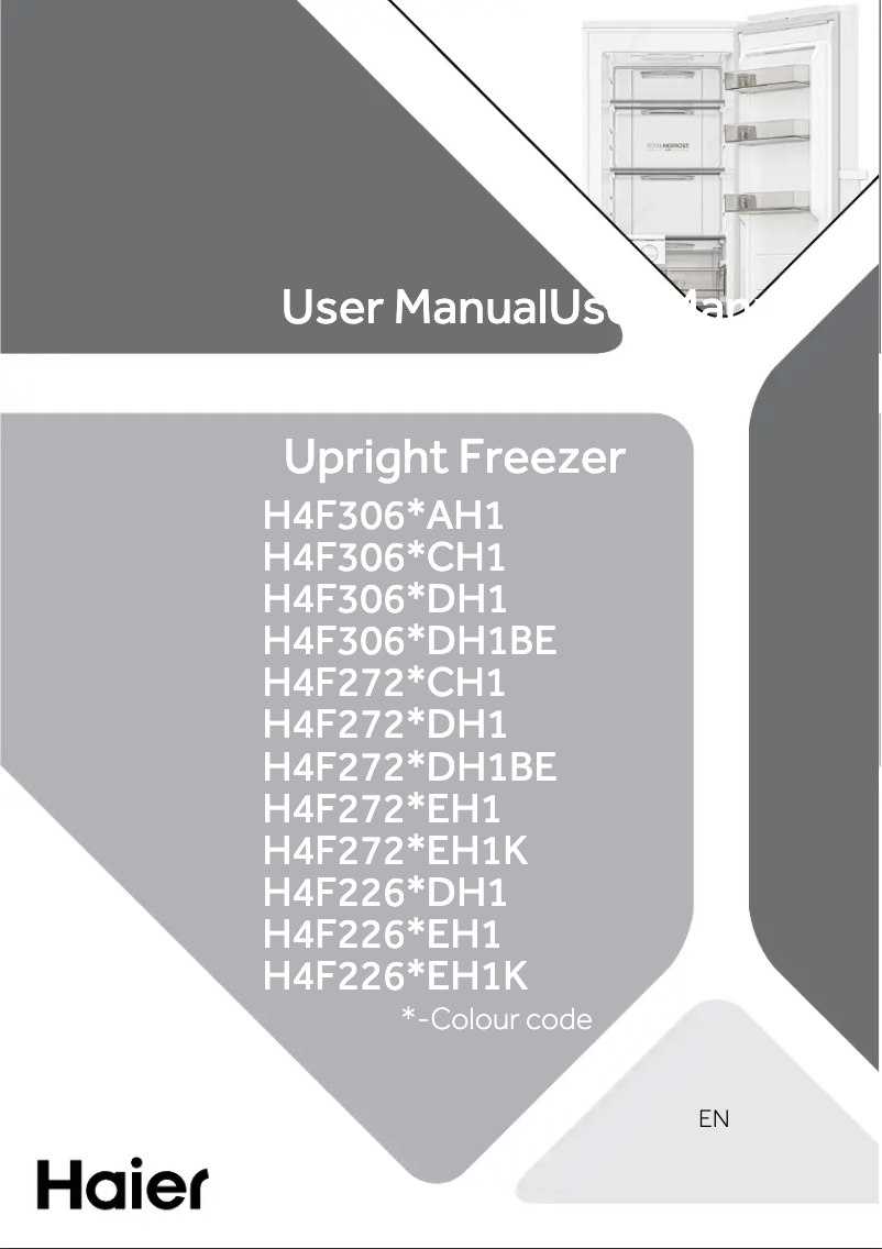 Image de la première page du manuel de l'appareil H4F272WDH1