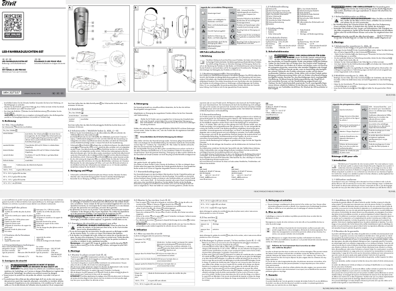 Page n°1 - Manuel utilisateur Crivit IAN 346483