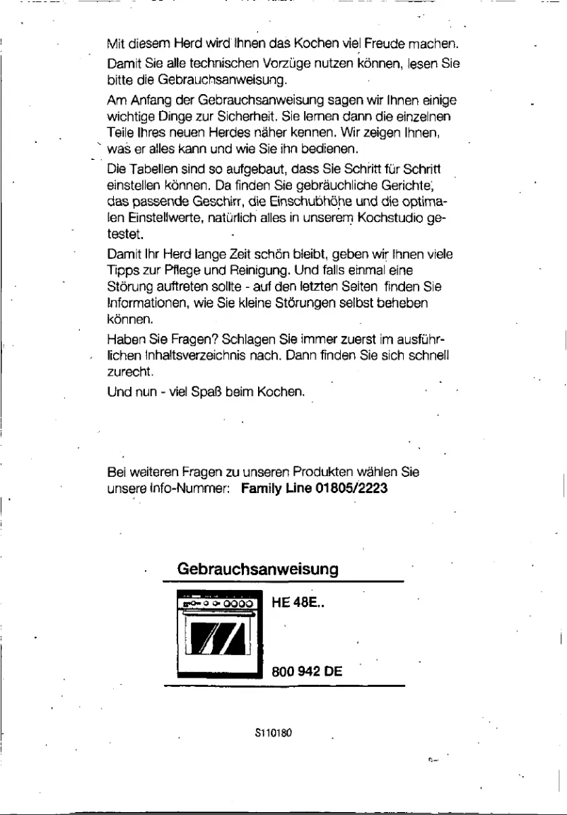 Page 1 de la notice Manuel utilisateur Siemens HE48E45