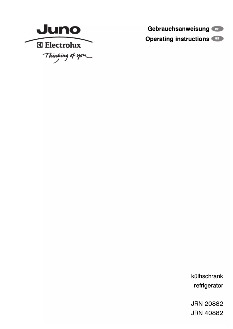 Image de la première page du manuel de l'appareil JRN40882