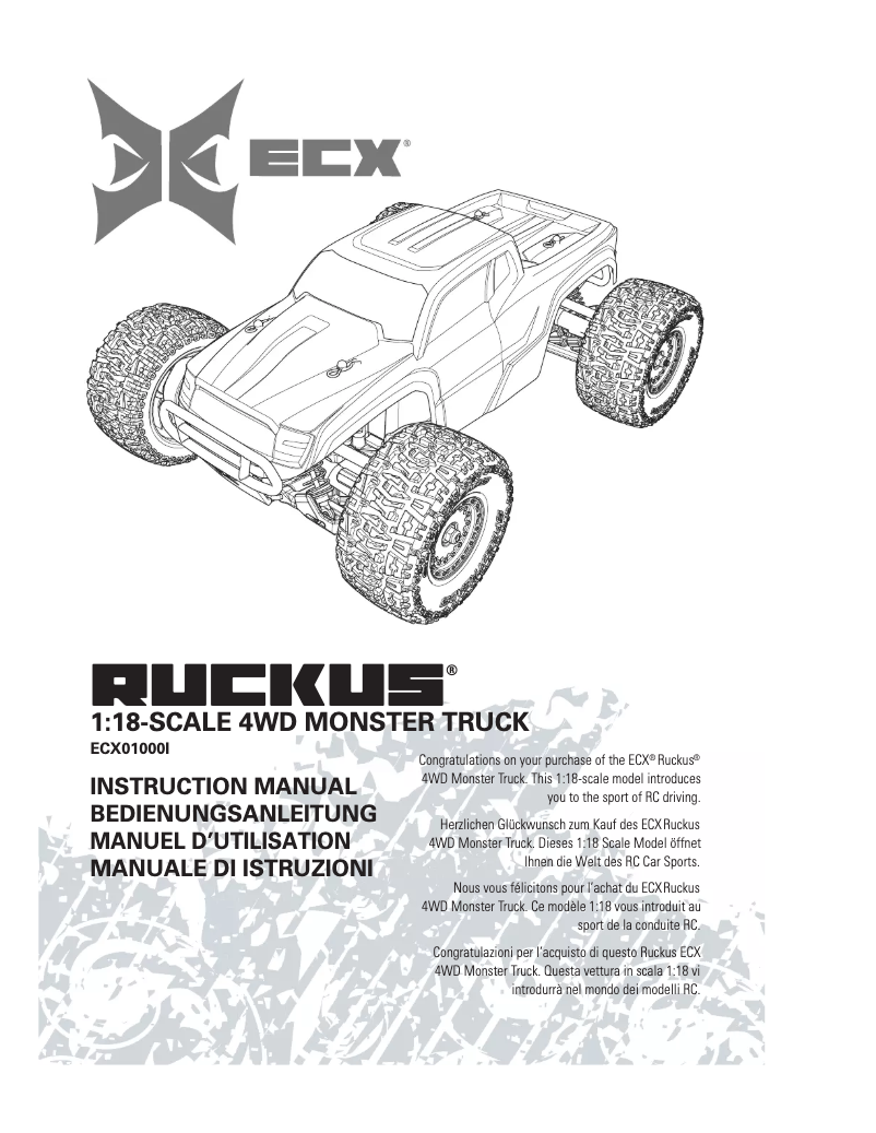 Page 1 de la notice Manuel utilisateur ECX Ruckus ECX01000