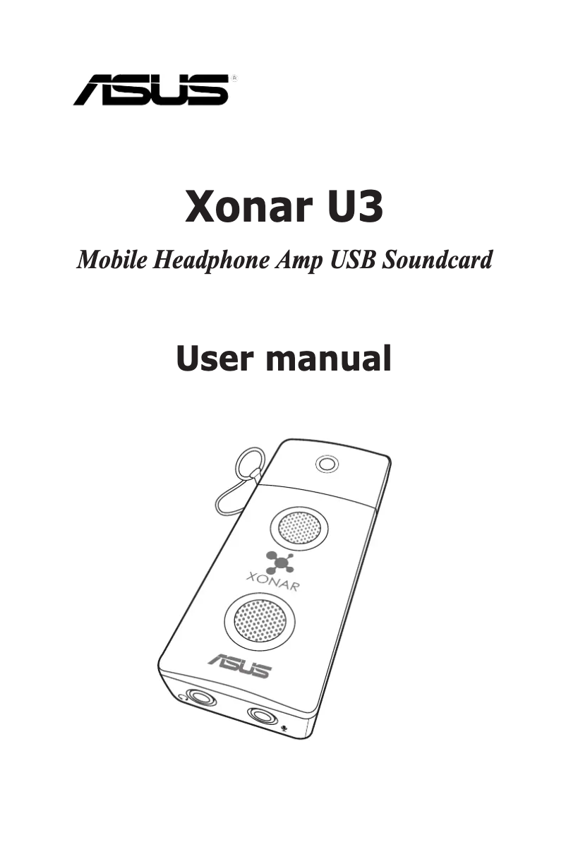 Page 1 de la notice Manuel utilisateur Asus Xonar U3