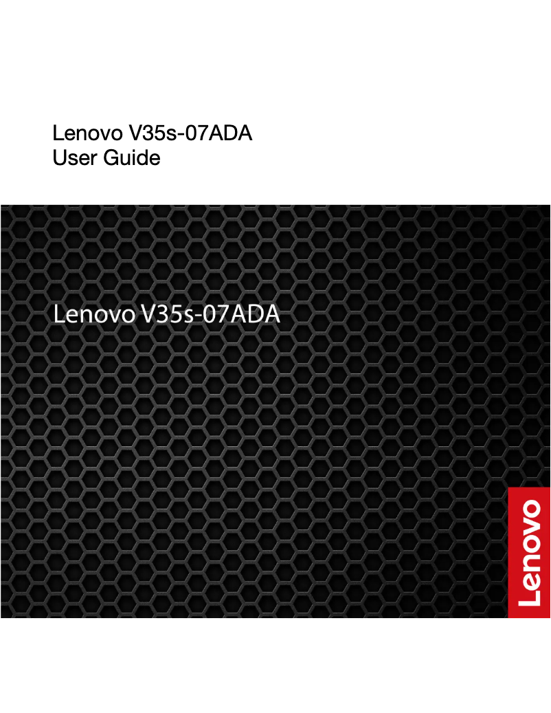 Page n°1 - Manuel utilisateur Lenovo V35s-07ADA