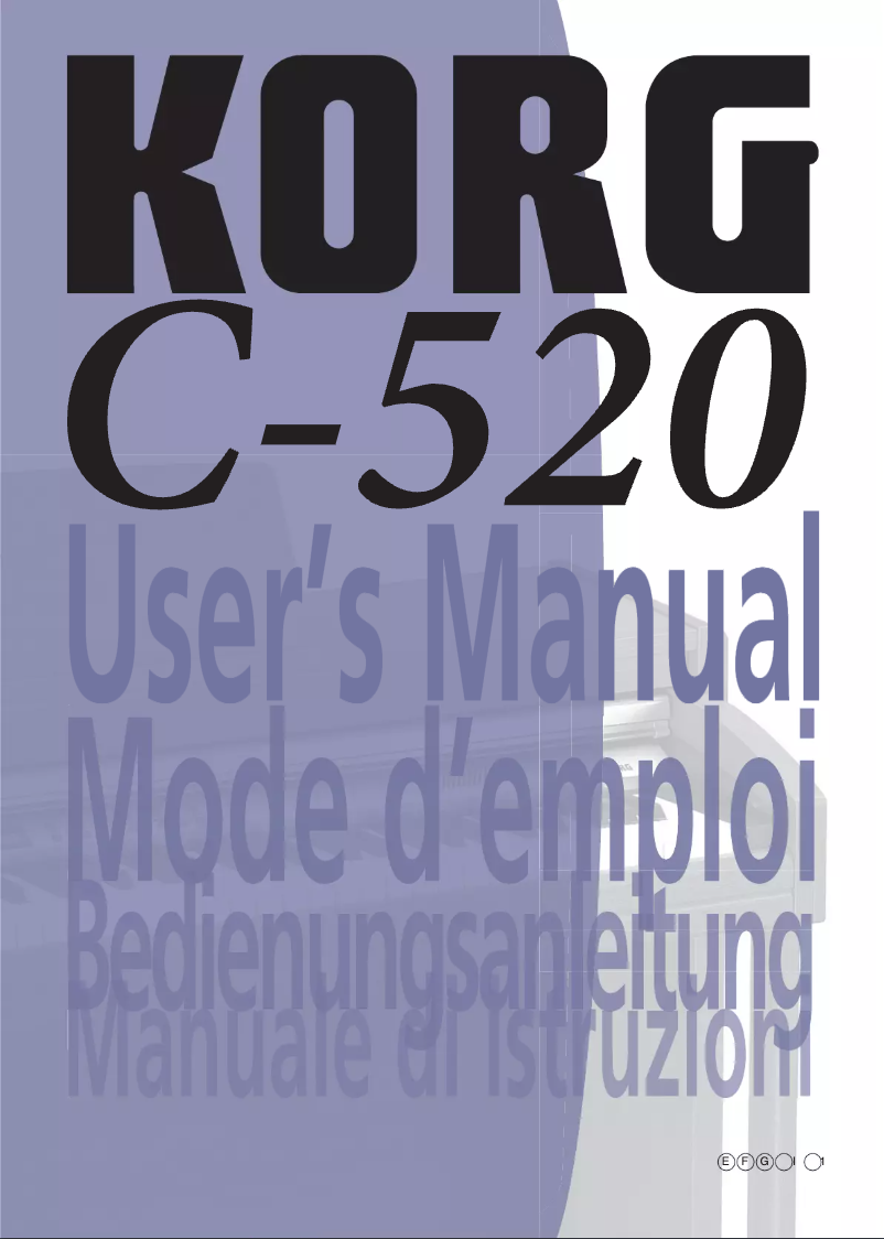 Page n°1 - Manuel utilisateur Korg Concert C-520