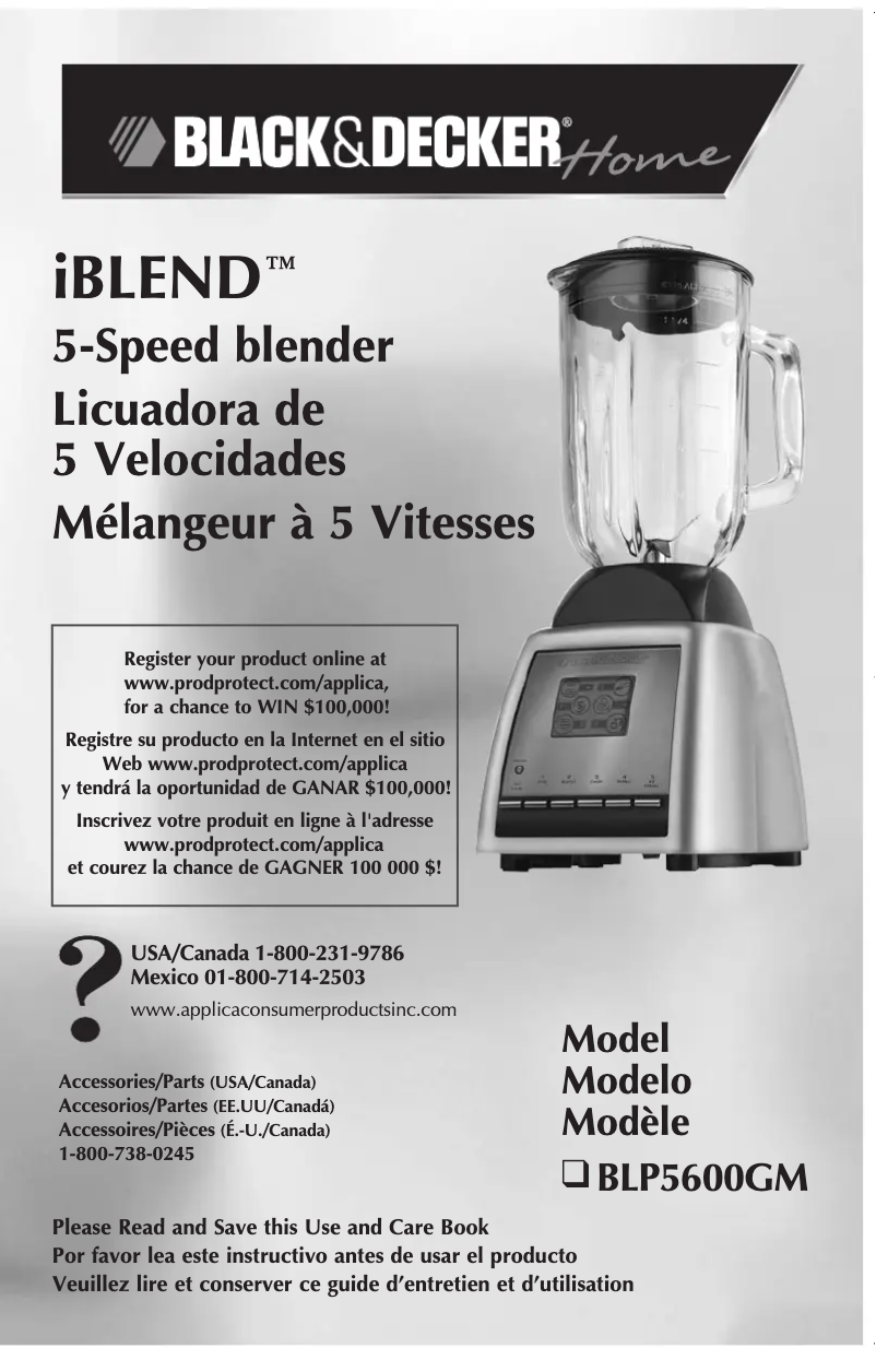 Page 1 de la notice Manuel utilisateur Black & Decker BLP5600GM