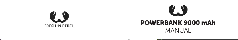 Page 1 de la notice Manuel utilisateur Fresh 'n Rebel POWERBANK 12000 mAh