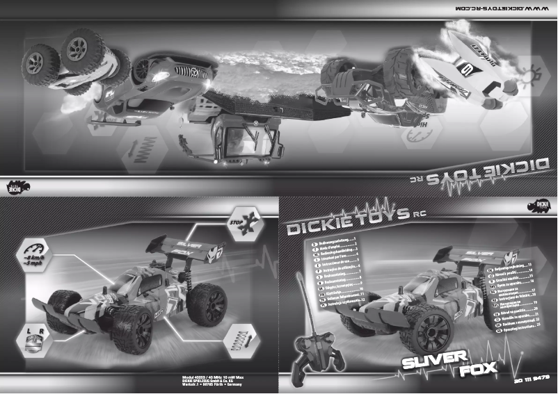 Image de la première page du manuel de l'appareil Silver Fox