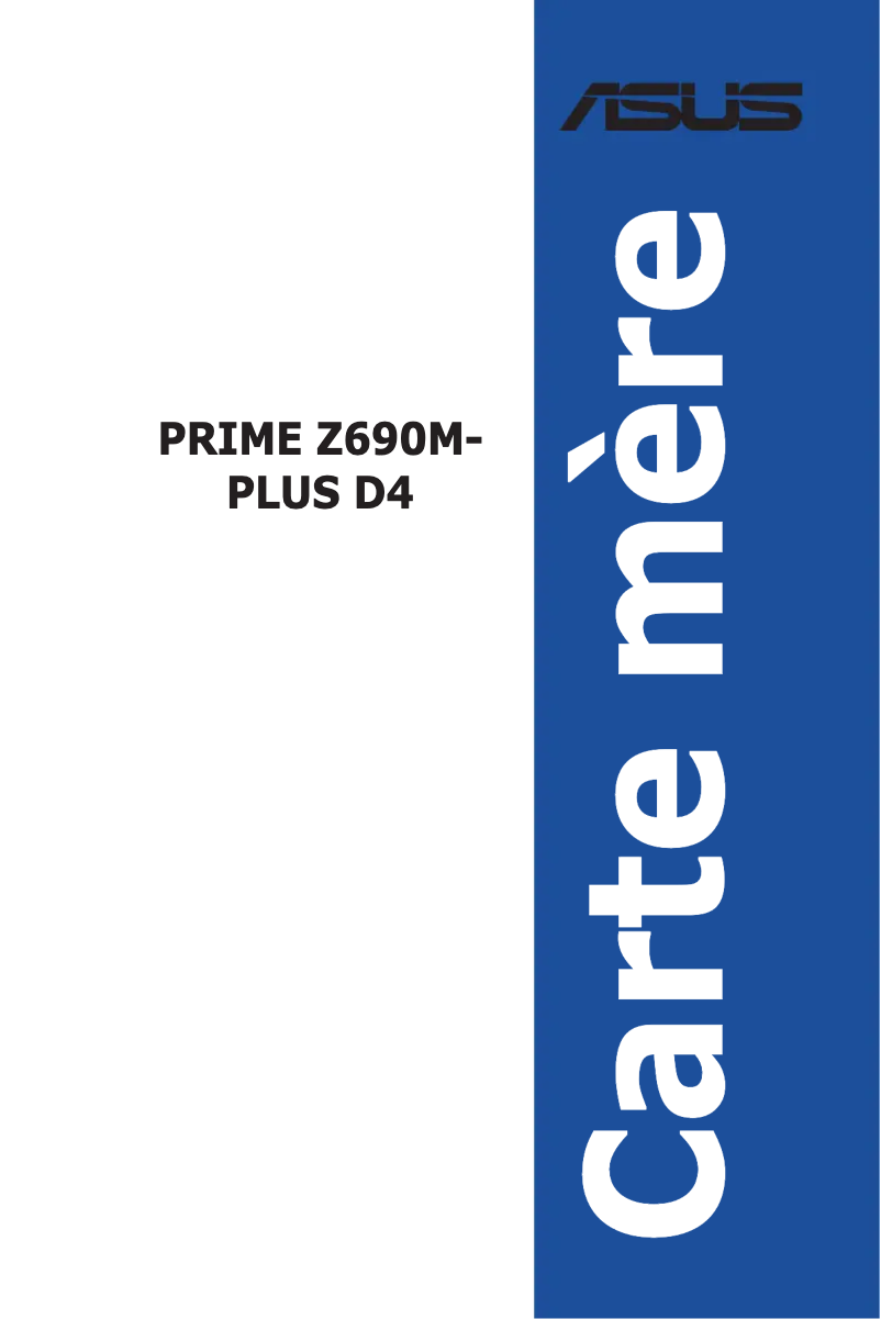 Image de la première page du manuel de l'appareil Prime Z690M-PLUS D4
