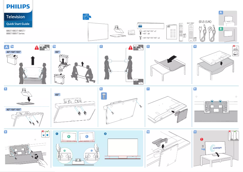 First page image of the manual for 50PUS8897