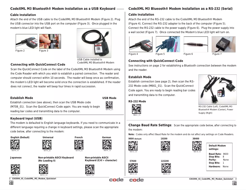 Page n°1 - Manuel utilisateur Code Corporation CodeXML M3