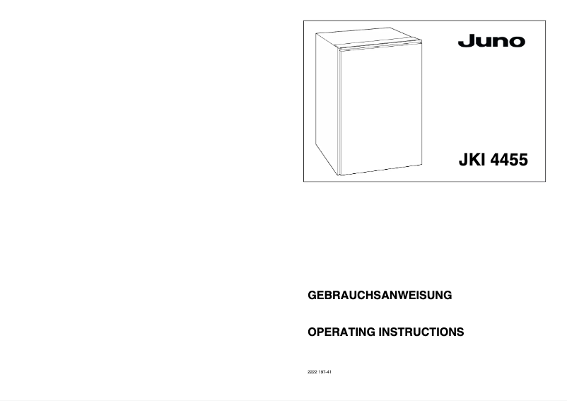 Page 1 de la notice Manuel utilisateur Juno JKI4455