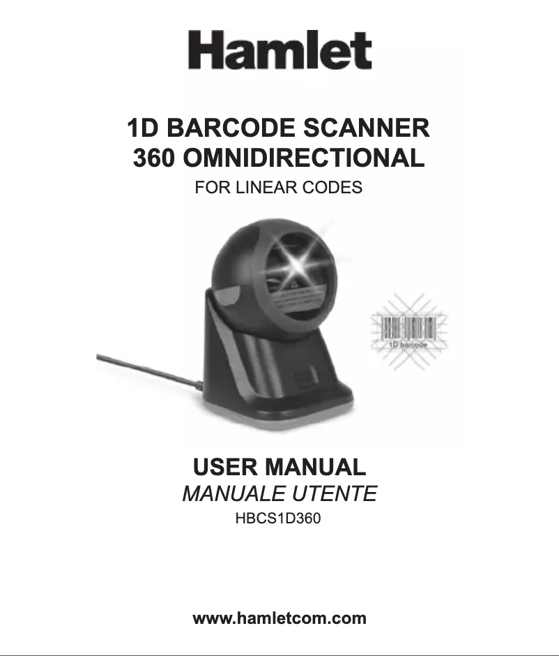 Page n°1 - Manuel utilisateur Hamlet HBCS1D360