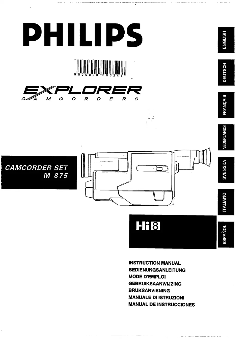 Page n°1 - Manuel utilisateur Philips M875