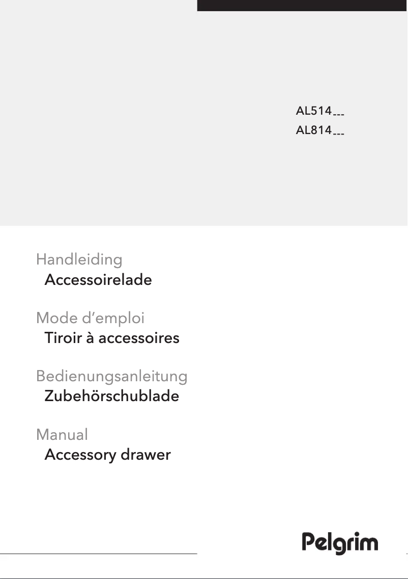 Page 1 de la notice Manuel utilisateur Pelgrim AL514ZWA