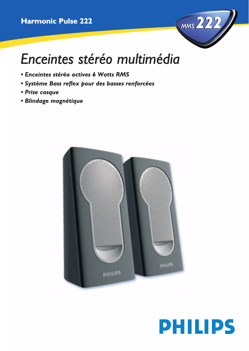 Page n°1 - Fiche technique Philips MMS222