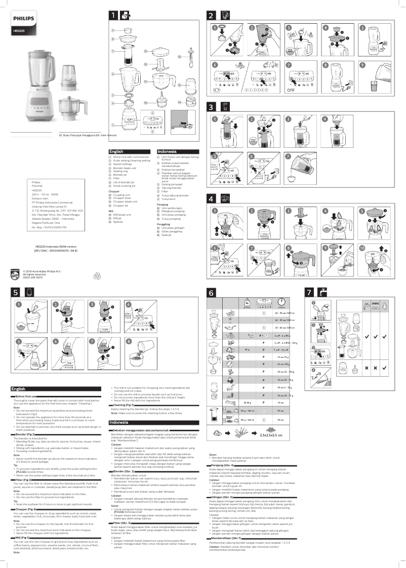 Image de la première page du manuel de l'appareil Series 5000 HR2223