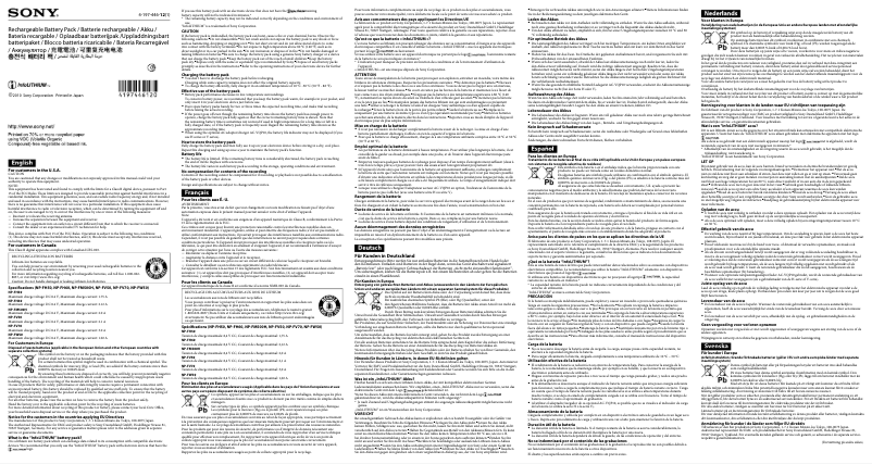 Página 1 del manual Manual de usuario Sony NP-FV50