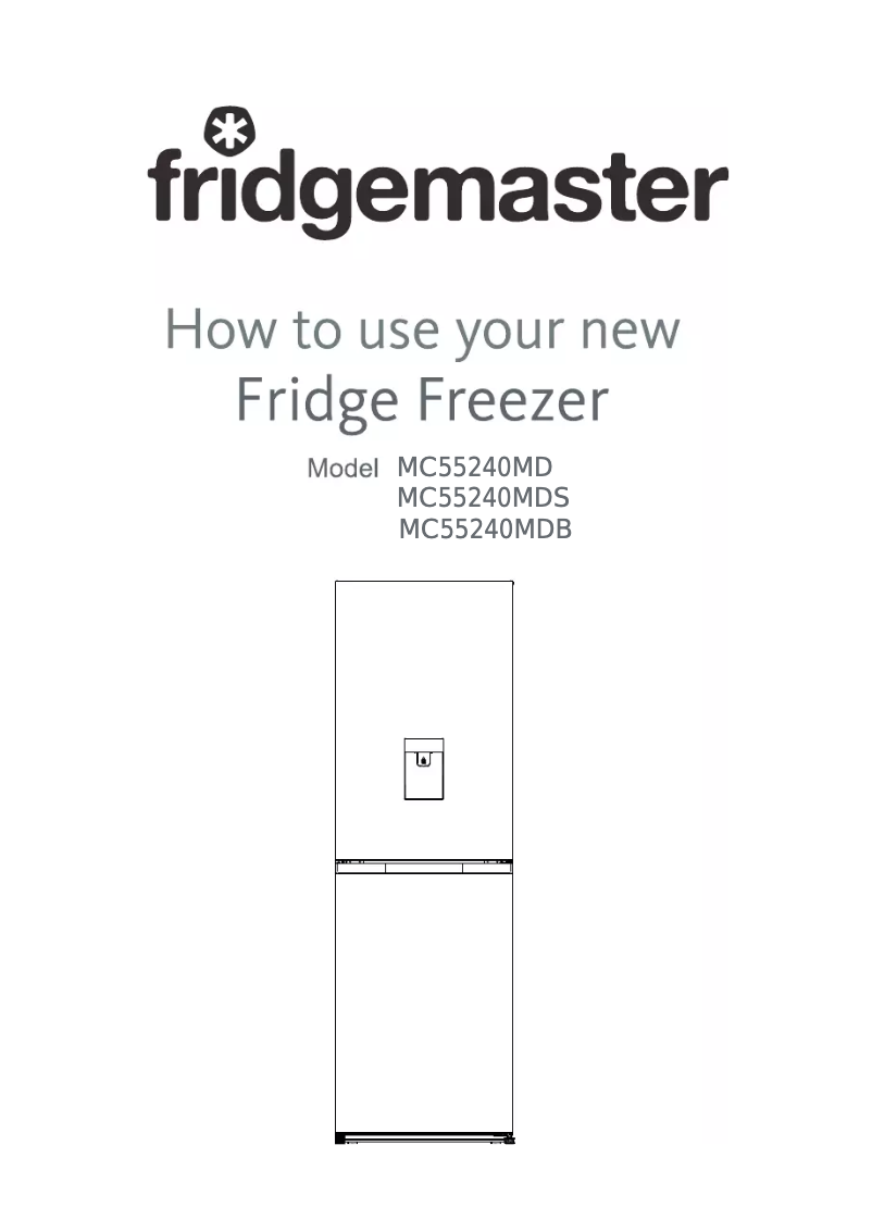 Page n°1 - Manuel utilisateur Fridgemaster MC55240MDS