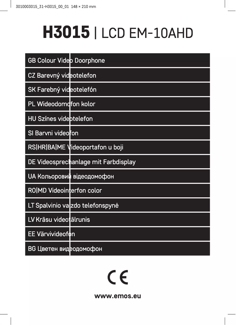 Página 1 del manual Manual de usuario Emos H3015