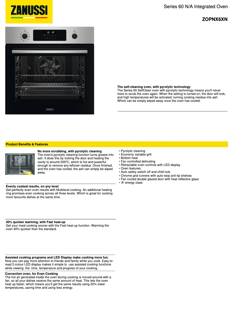 Image de la première page du manuel de l'appareil ZOPNX6XN