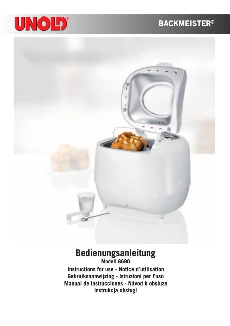 Image de la première page du manuel de l'appareil 8690 Backmeister
