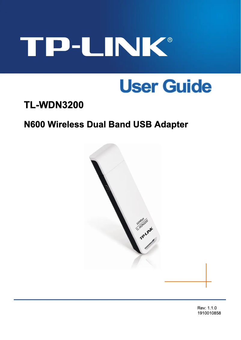 Image de la première page du manuel de l'appareil TL-WDN3200