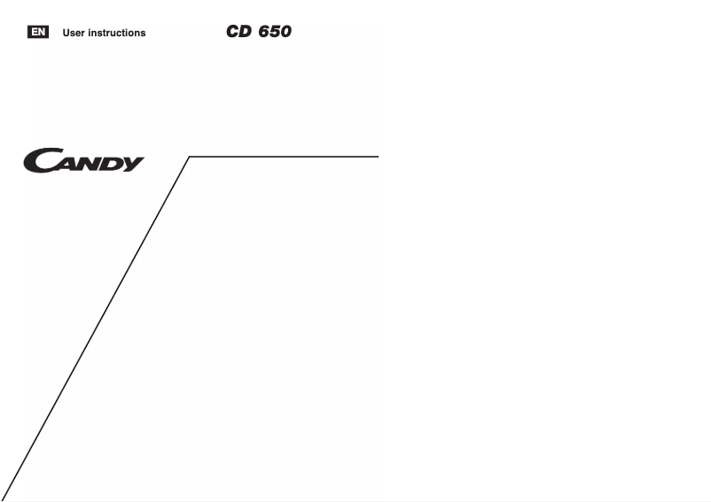 Page 1 de la notice Manuel utilisateur Candy LS CD 650 UK