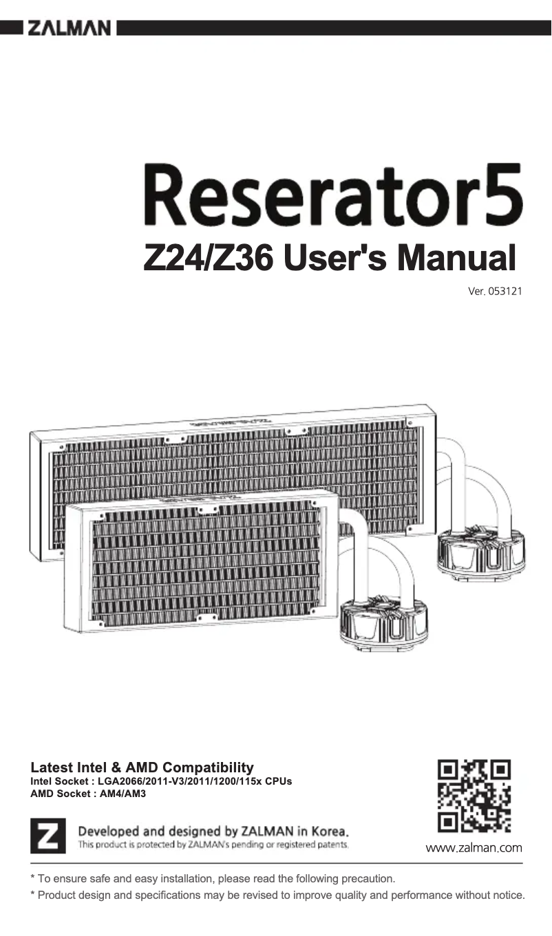 Página 1 del manual Manual de usuario Zalman Reserator5 Z36